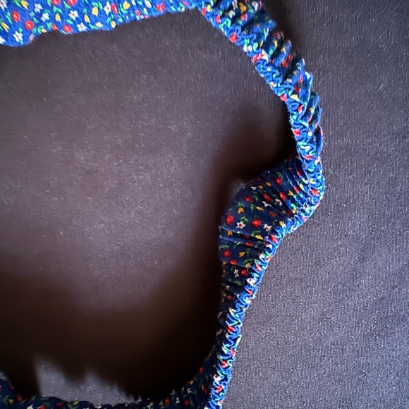 🌷 Vintage Early 80s Nannette Girl's Floral Outfit - Crop Top, Shorts, Visor - Picture 12 of 13